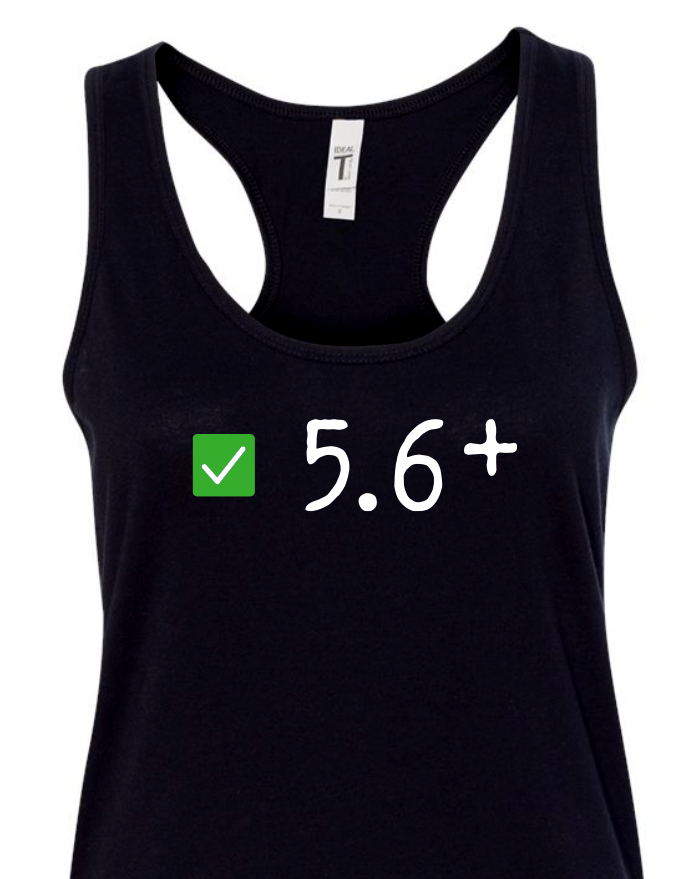 5.6+ Racerback Tank - Black