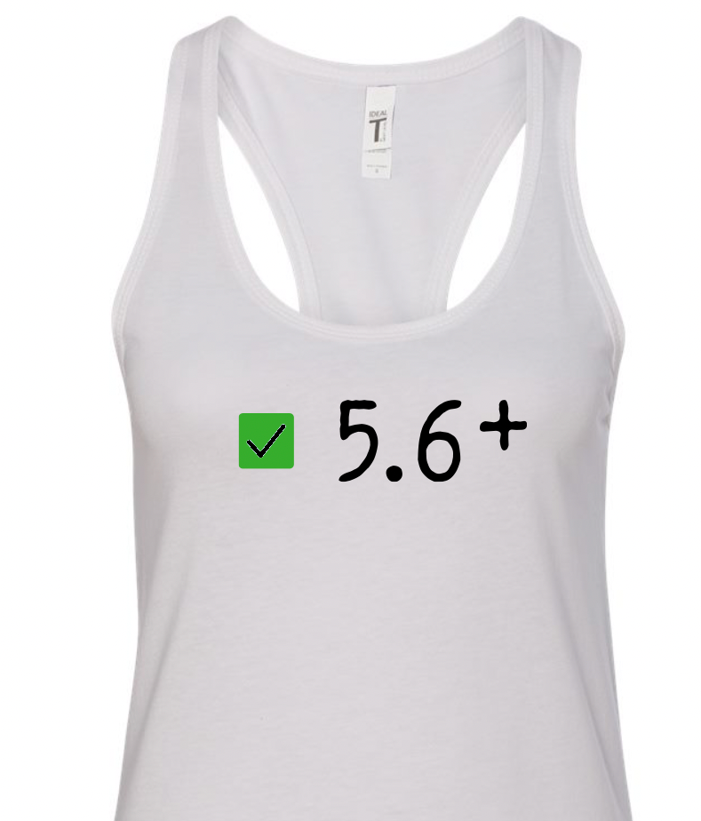 5.6+ Racerback Tank Top - White