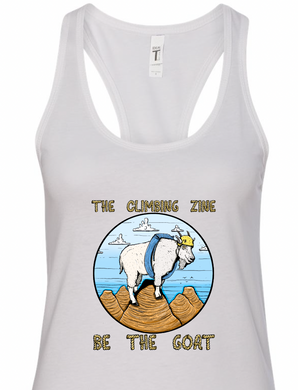 Be The Goat Racerback Tank Top - White (limited sizes left)