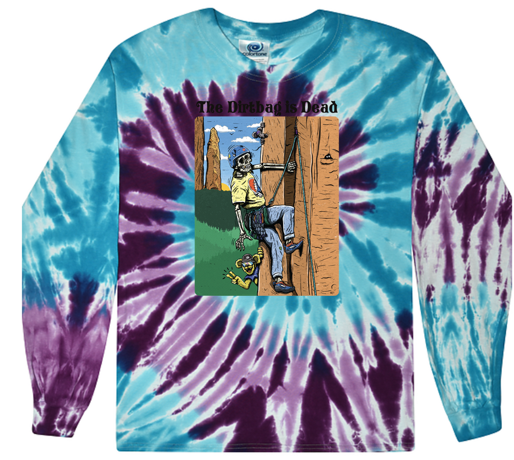 *New* The Dirtbag is Dead Long Sleeve Shirt - Tie Dye (Purple Rain)