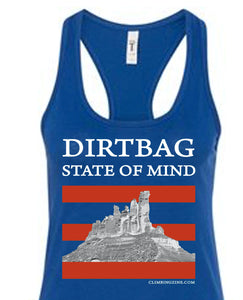 Dirtbag State of Mind - Racerback Tank Top - Blue